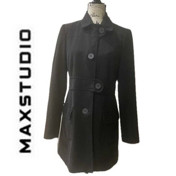 Max Studio Jackets & Blazers - MAX STUDIO COAT BLAZER MINIMALISTIC SZ XS BLACK ELEGANT VERSATILE GOTH CORE